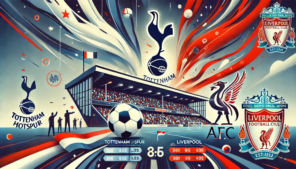 Create wide image "Tottenham Hotspur vs Liverpool predictions, odds and betting tips"